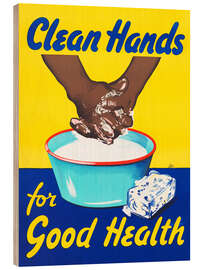 Print på træ Clean hands for good health