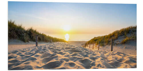 Hartschaumbild Sonnenuntergang an der Ostsee