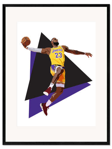 Stampa artistica con cornice Lebron James