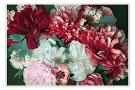Poster Bouquet de fleurs pourpres