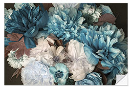 Selvklebende plakat Blue flower dream