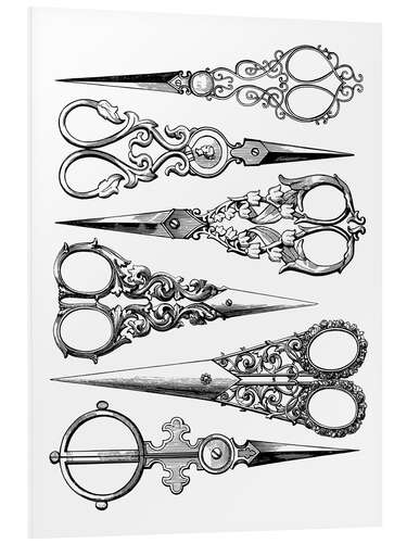 Foam board print Vintage Scissors