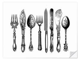 Selvklebende plakat Cutlery