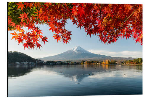 Cuadro de aluminio Mount Fuji Behind Lake Kawaguchiko II