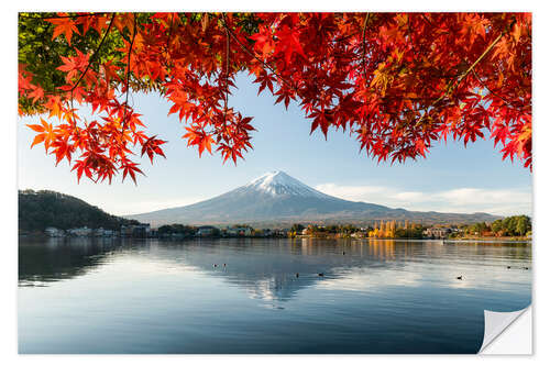 Vinilo para la pared Mount Fuji Behind Lake Kawaguchiko II