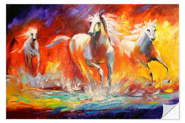 Wall sticker Fire horses