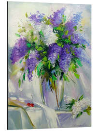 Aluminiumsbilde Bouquet of lilac in a vase