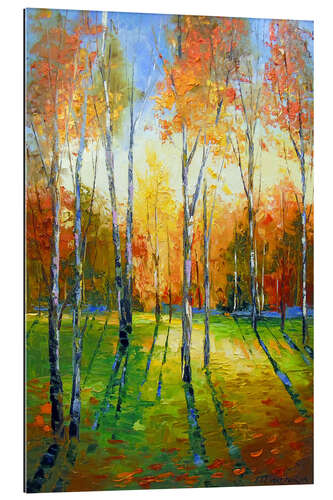 Gallery print Birches at sunset