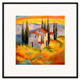 Framed art print Houses in the mountains