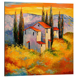 Magnettafel Häuser in den Bergen