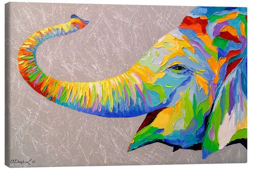 Canvas print Smiling elephant