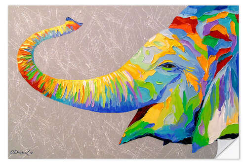 Adesivo murale Elefante sorridente