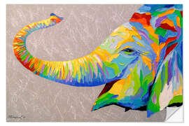 Sticker mural Éléphant souriant