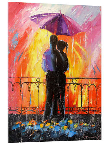 Tableau en PVC Ensemble sous la pluie