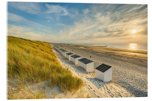 Acrylglas print Beach house in Domburg on the North Sea