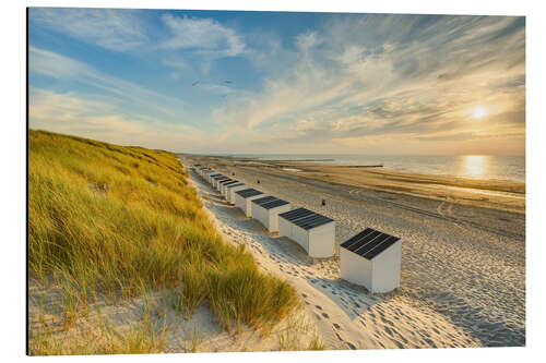 Aluminium print Beach house in Domburg on the North Sea