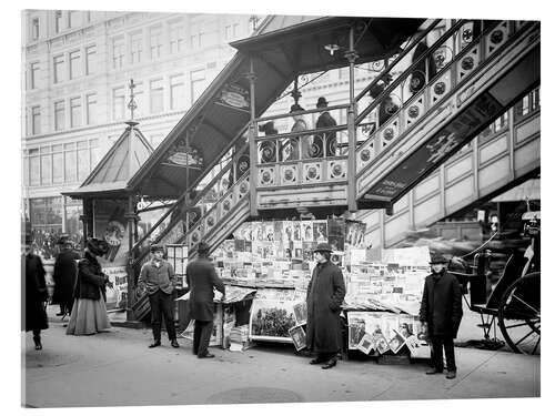 Acrylic print Historic New York - Manhattan newsstand