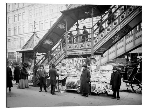 Alumiinitaulu Historic New York - Manhattan newsstand