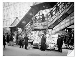 Muursticker Historic New York - Manhattan newsstand