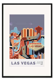 Gerahmter Kunstdruck Las Vegas