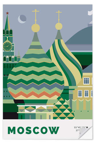 Selvklebende plakat Moscow