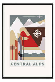 Gerahmter Kunstdruck Central Alps