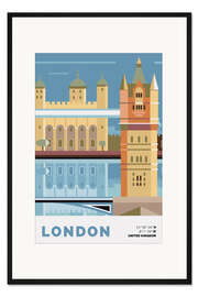 Gerahmter Kunstdruck London