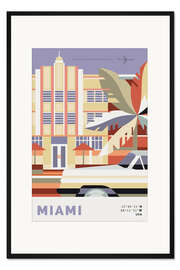 Gerahmter Kunstdruck Miami