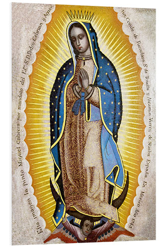 Foam board print Virgin of Guadalupe