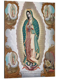 Magnettafel Jungfrau von Guadalupe mit den vier Erscheinungen
