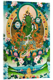 Akrylglastavla  Shyama Tara or Green Tara