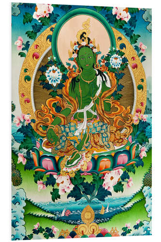 Foam board print Shyama Tara (Green Tara)