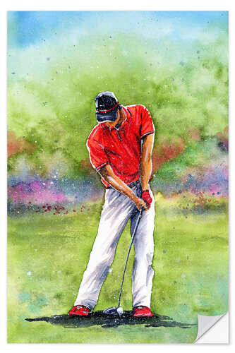 Sticker mural Partie de golf