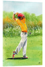 Acrylglas print Golfer