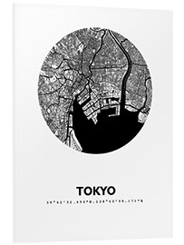 Cuadro de PVC Mapa de la ciudad de Tokio