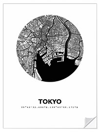 Selvklebende plakat Tokyo