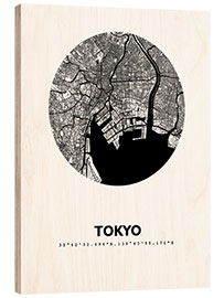 Wood print Tokyo