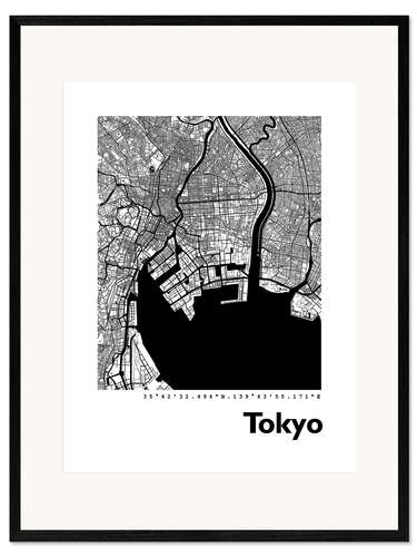 Kunsttryk i ramme Tokyo