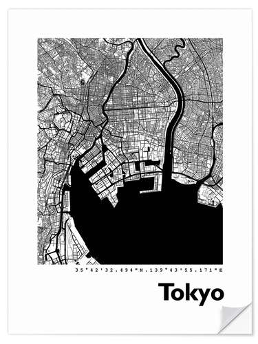 Naklejka na ścianę Tokyo