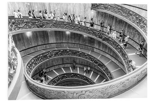 Foam board print Monochrome - spiral staircase