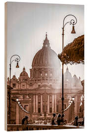 Holzbild Petersdom in Rom - HADYPHOTO