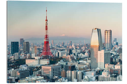 Gallery print Tokyo skyline with Tokyo Tower and Mount Fuji