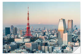 Wall sticker Tokyo skyline with Tokyo Tower and Mount Fuji