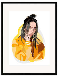 Kehystetty taidepainatus Billie Eilish