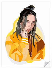 Naklejka na ścianę Billie Eilish