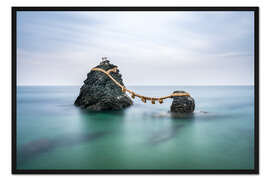 Gerahmter Kunstdruck Heiligtum Meoto Iwa, Japan