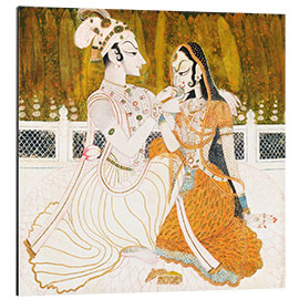 Quadro em alumínio Krishna e Radha