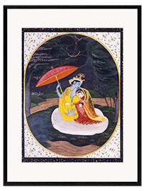 Innrammet kunsttrykk Krishna and Radha