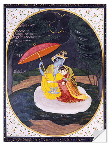 Wall sticker Krishna and Radha