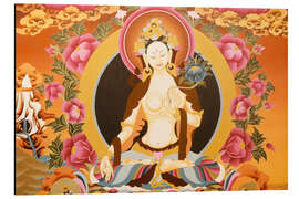 Magnettafel Weiße Tara, Symbol für langes Leben